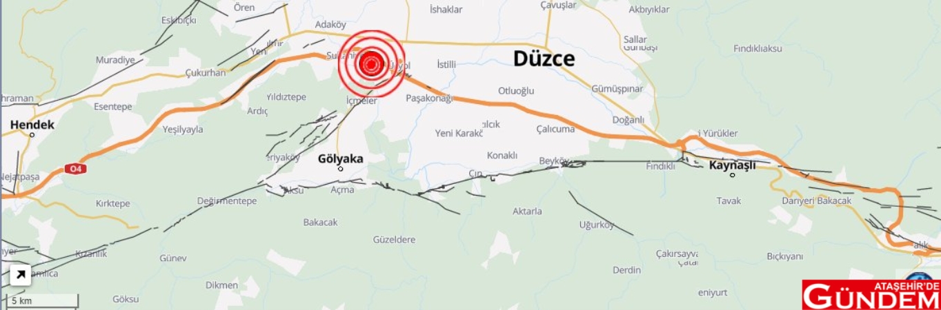 DÜZCE'DE DEPREM düzce deprem